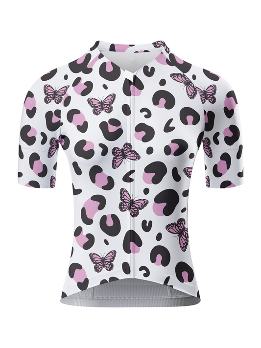 ROCKBROS Women's Mariposa Wild All-Weather Butterfly-Leopard Pro Jersey