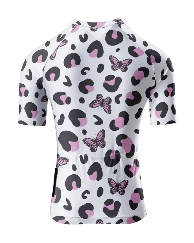 ROCKBROS Women's Mariposa Wild All-Weather Butterfly-Leopard Pro Jersey