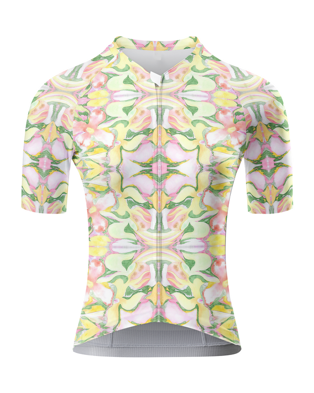 ROCKBROS Women's Floral Symmetry All-Weather Watercolor Art Pro Jersey