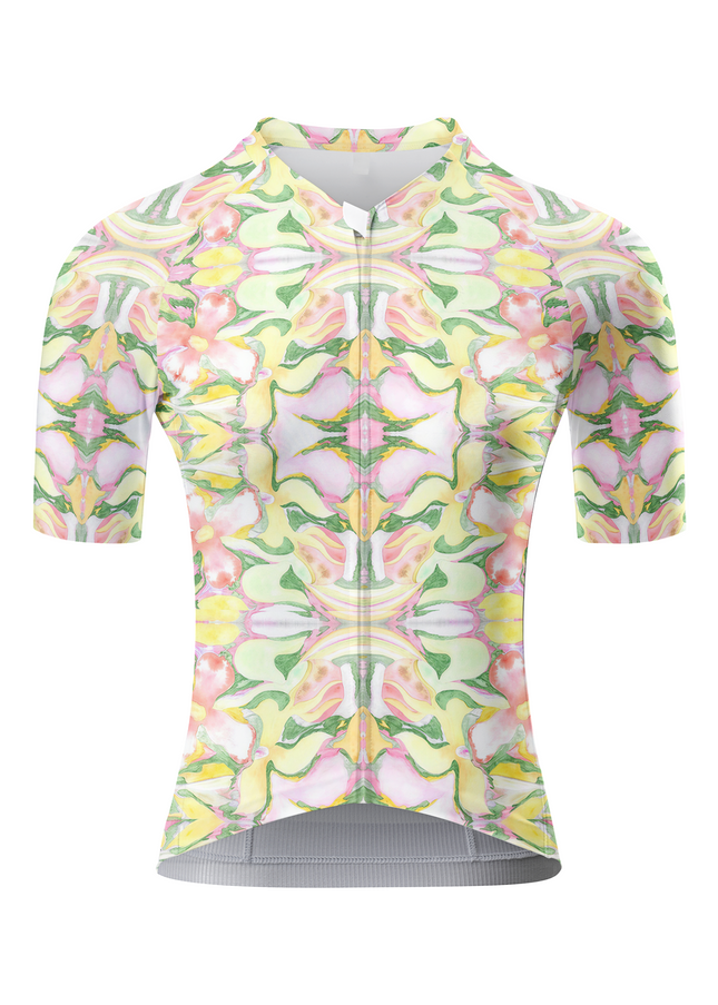 ROCKBROS Women's Floral Symmetry All-Weather Watercolor Art Pro Jersey
