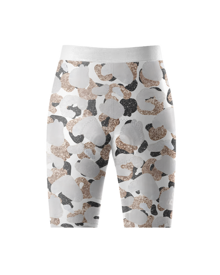 ROCKBROS Women's Modern Camo Glitter Leopard Fusion Performance Cycling Shorts