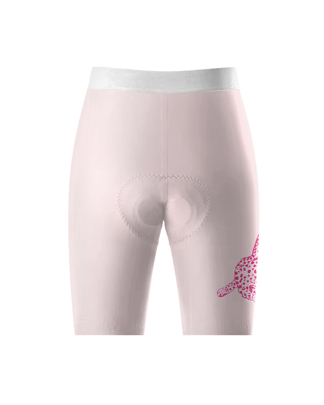 ROCKBROS Women's Pink Leopard & Star All-Over Printed Cycle Jersey