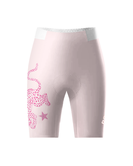 ROCKBROS Women's Pink Leopard & Star All-Over Printed Cycle Jersey
