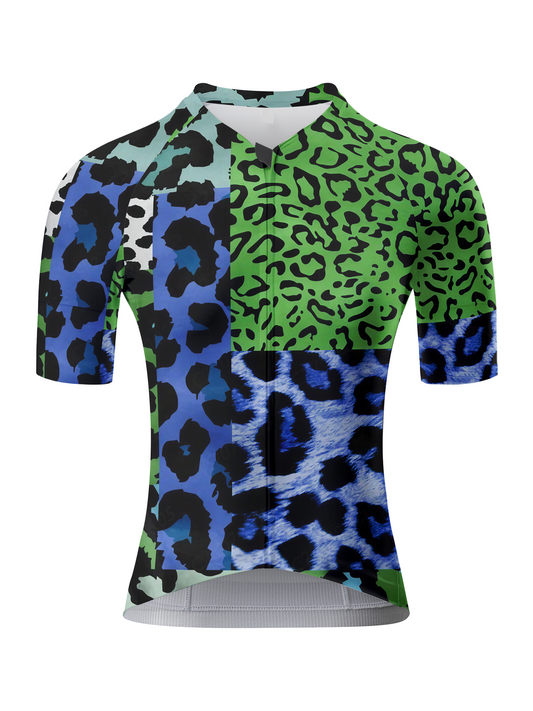 ROCKBROS Women's Neon Safari All-Weather Asymmetrical Patchwork Pro Jersey
