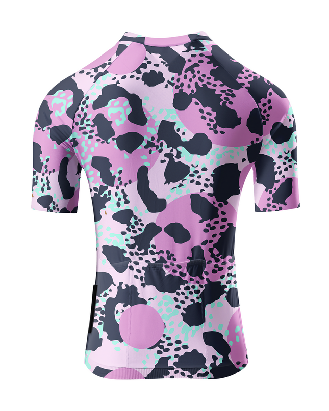 ROCKBROS Women's Pastel Panther All-Weather Artistic Abstract Leopard Jersey