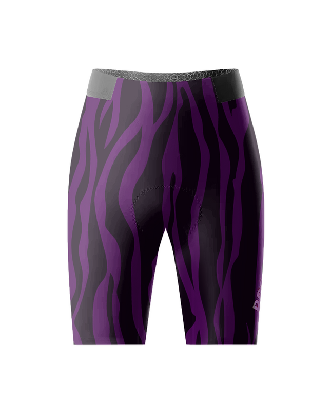 ROCKBROS Women's Purple Zebra-Leopard Textured Aero Cycling Jersey