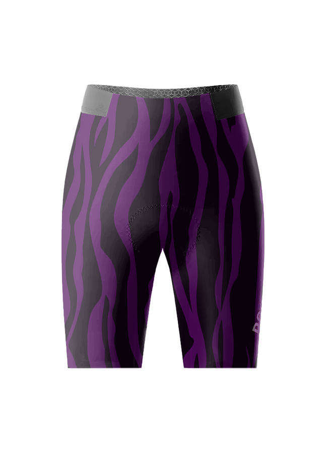 ROCKBROS Women's Purple Zebra-Leopard Textured Aero Cycling Jersey