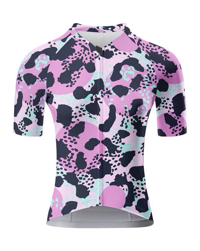ROCKBROS Women's Pastel Panther All-Weather Artistic Abstract Leopard Jersey