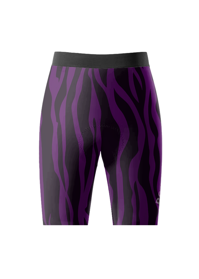 ROCKBROS Women's Purple Zebra-Leopard Textured Aero Cycling Jersey