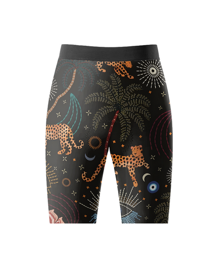 ROCKBROS Women's Wild Garden Pro Aero Cycling Shorts with Leopard & Mystic Symbols