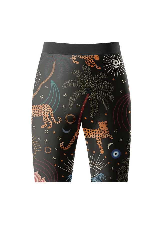 ROCKBROS Women's Wild Garden Pro Aero Cycling Shorts with Leopard & Mystic Symbols