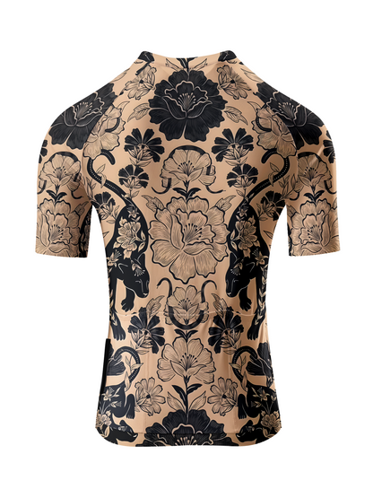 ROCKBROS Women's Panther-Floral Vintage All-Weather Pro Aero Jersey