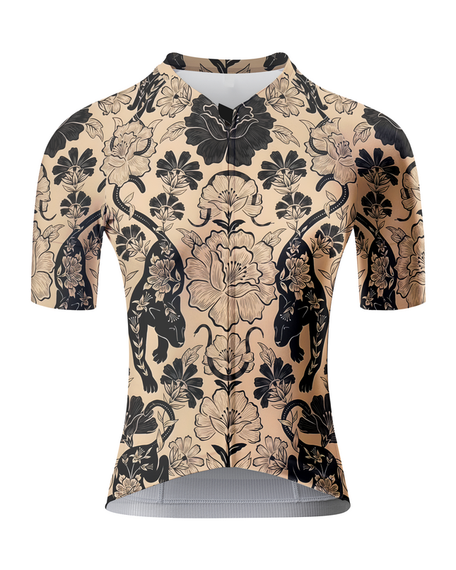 ROCKBROS Women's Panther-Floral Vintage All-Weather Pro Aero Jersey