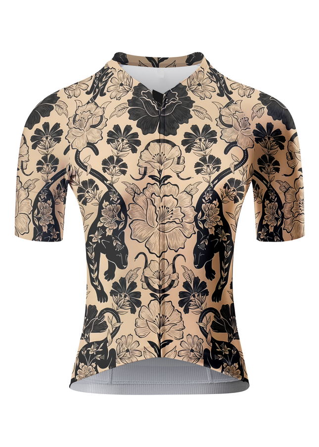 ROCKBROS Women's Panther-Floral Vintage All-Weather Pro Aero Jersey