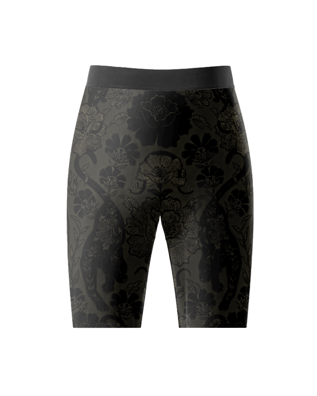 ROCKBROS Women's Inner Flow Stealth Cycling Shorts with Subdued Dark Floral & Jaguar Print