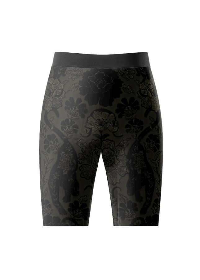 ROCKBROS Women's Inner Flow Stealth Cycling Shorts with Subdued Dark Floral & Jaguar Print