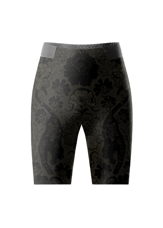 ROCKBROS Women's Inner Flow Stealth Cycling Shorts with Subdued Dark Floral & Jaguar Print