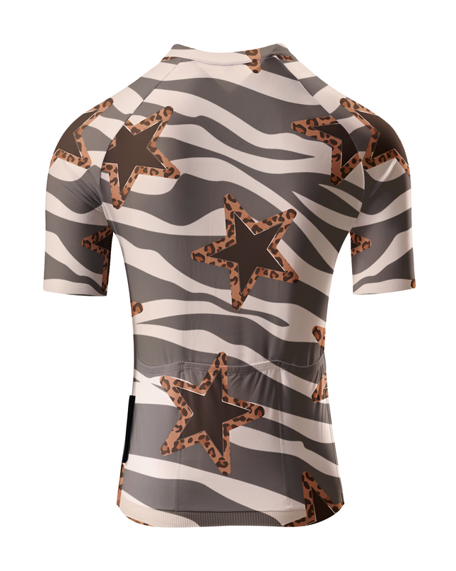 ROCKBROS Women's Modern Camo Zebra-Leopard Hybrid Star Jersey