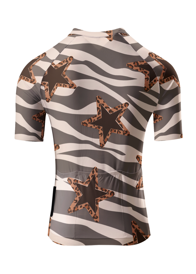 ROCKBROS Women's Modern Camo Zebra-Leopard Hybrid Star Jersey