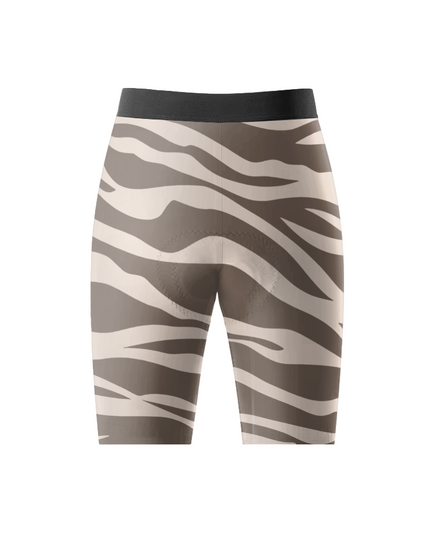 ROCKBROS Women's Fur Code Hybrid Zebra-Leopard Cycling Shorts with Star Patch