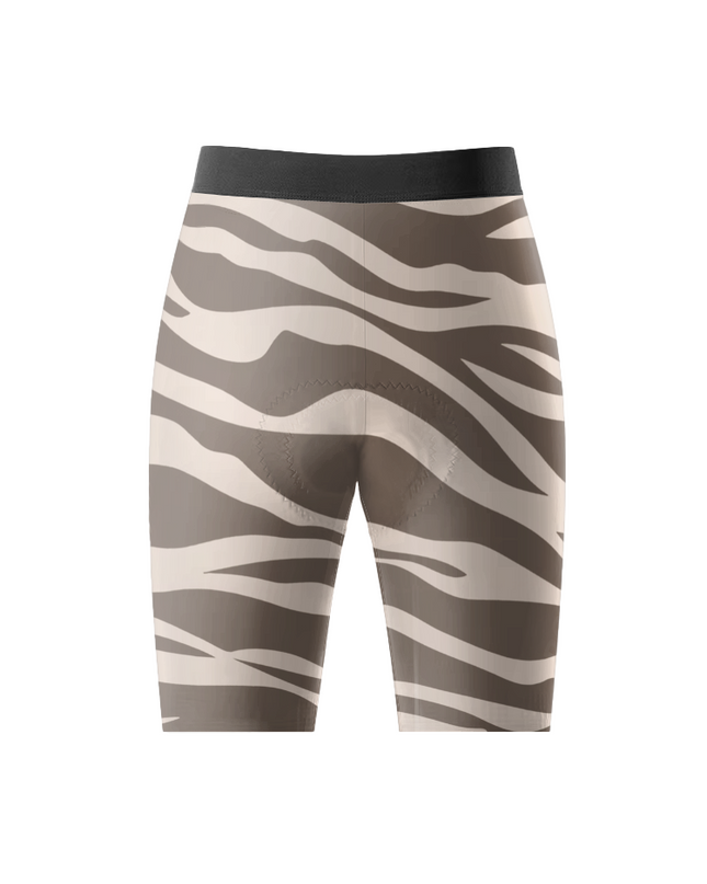ROCKBROS Women's Fur Code Hybrid Zebra-Leopard Cycling Shorts with Star Patch
