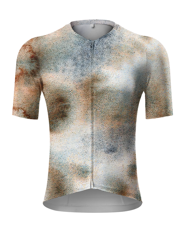 RockBros Women's "Terra Mosaic" Pointillist Art Cycling Jersey