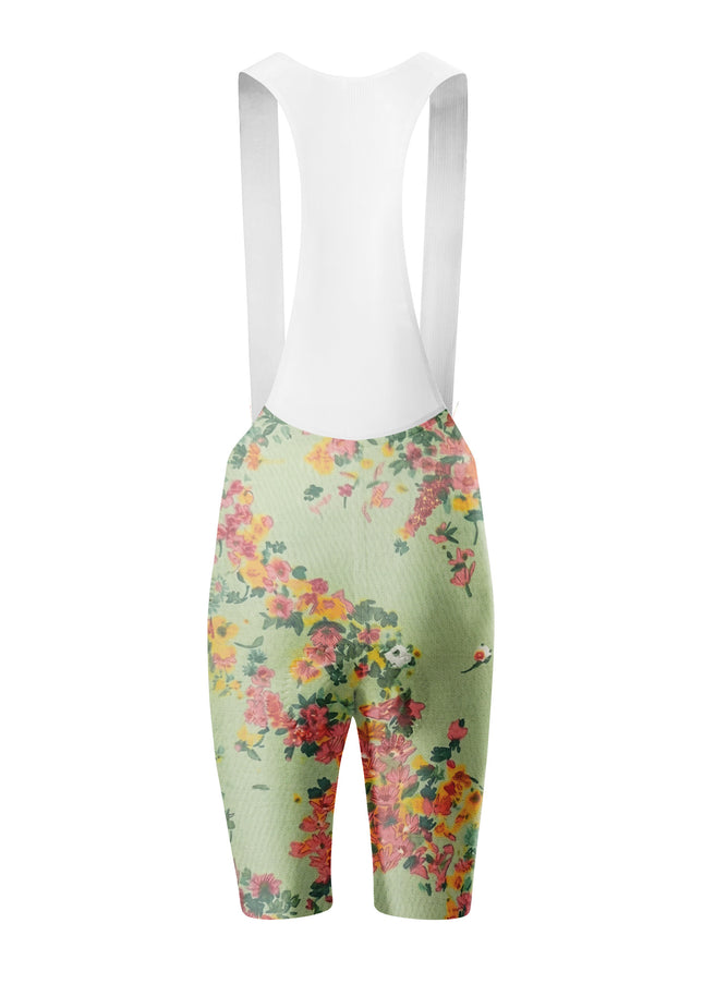 ROCKBROS Women's Sage Green Floral Print Cycling Bibs