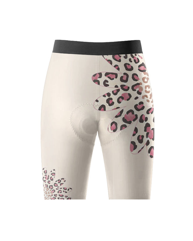 ROCKBROS Women's Leopard Sunflower Print Short Sleeve Cycling Jersey