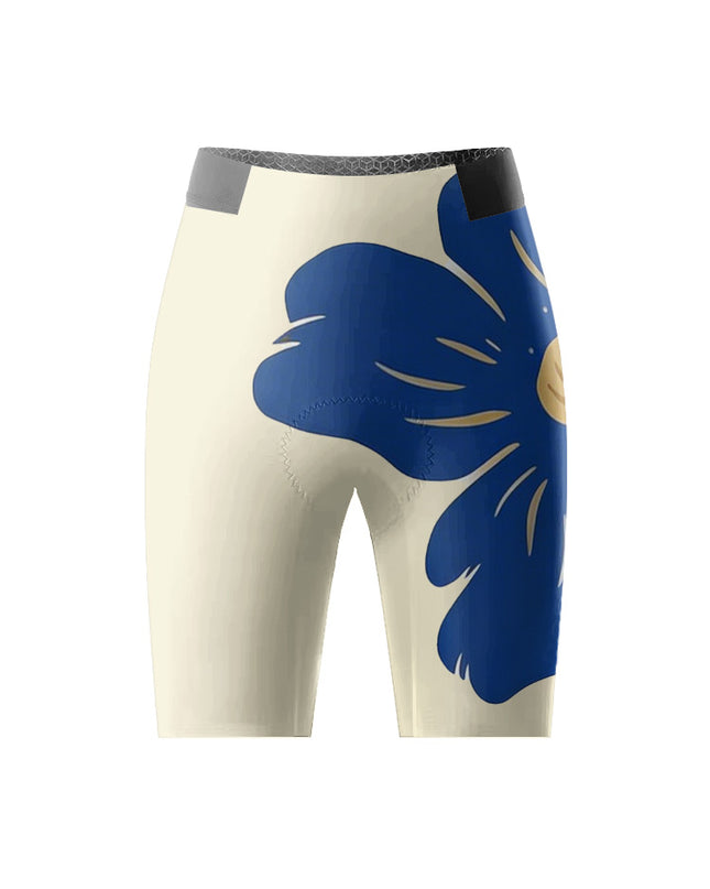 ROCKBROS Women Blue Floral Short Sleeve Cycling Set