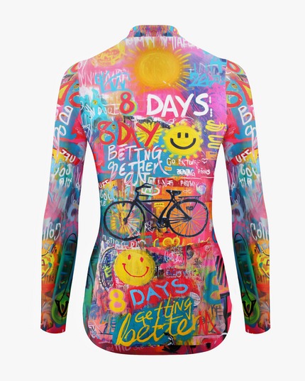 Women's Cycling jersey in colorful graffiti style
