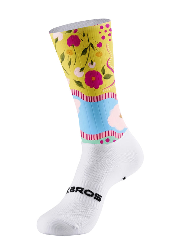 ROCKBROS Women's Vibrant Floral Short Sleeve Cycling Jersey
