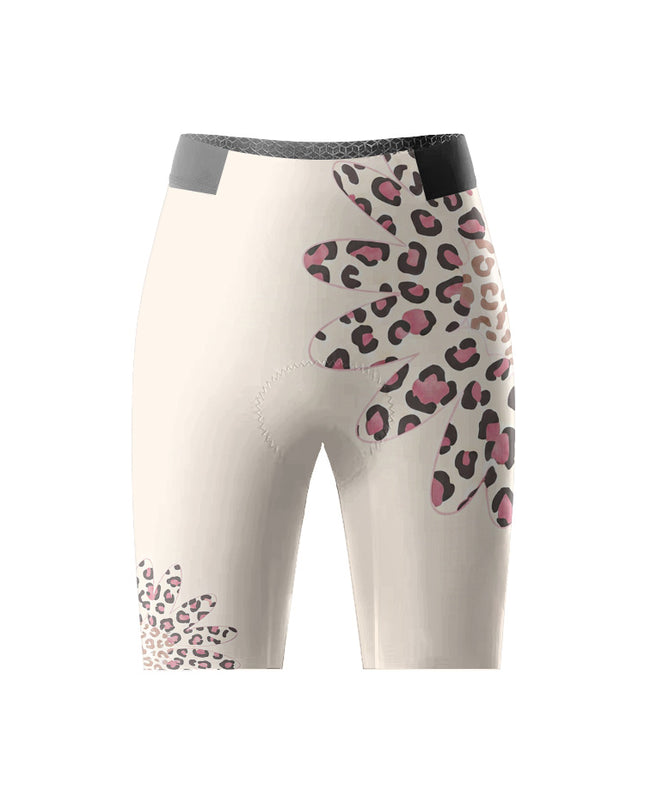 ROCKBROS Women's Leopard Sunflower Print Short Sleeve Cycling Jersey