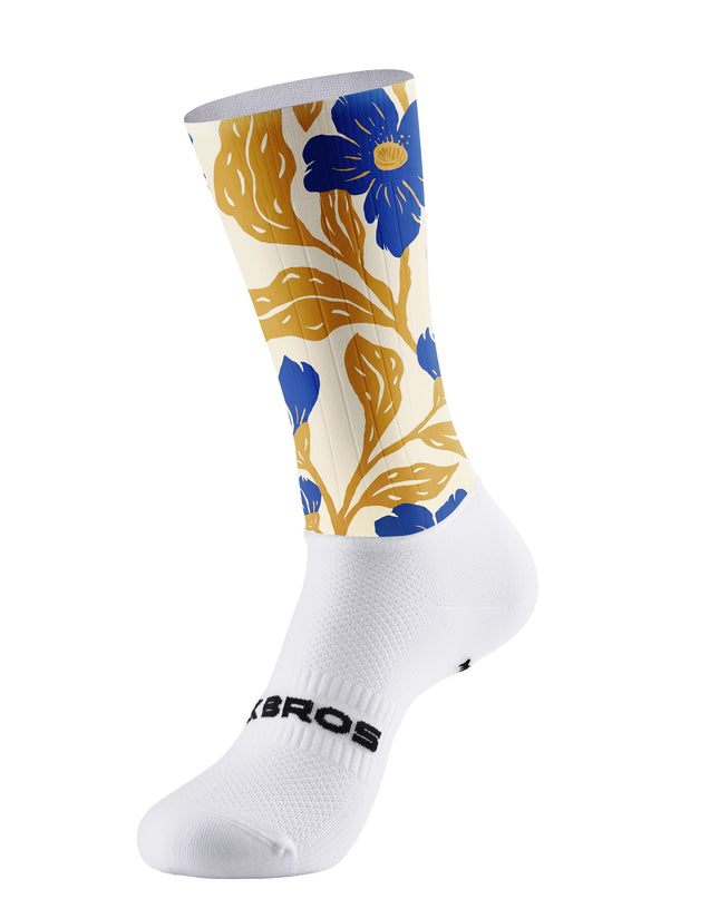 ROCKBROS Women Blue Floral Short Sleeve Cycling Set