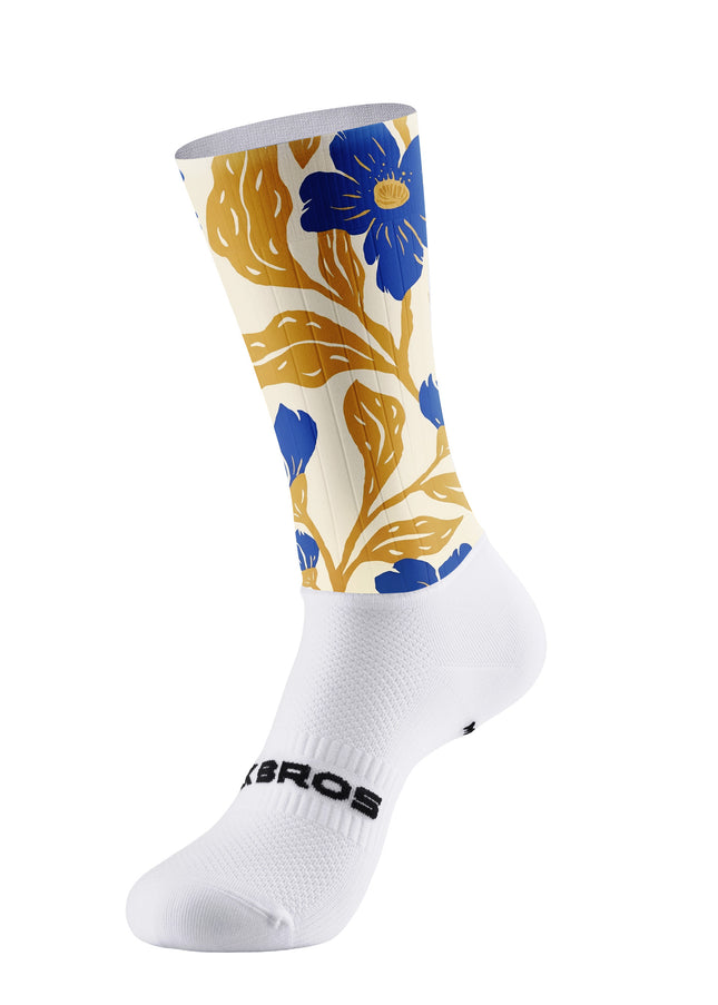 ROCKBROS Women Blue Floral Short Sleeve Cycling Set
