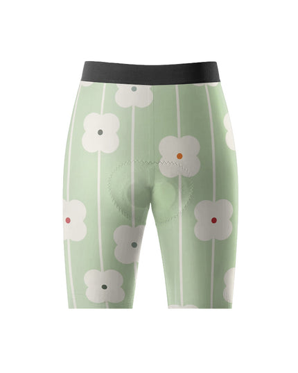 ROCKBROS Women's Floral Print Chamois Padded Cycling Shorts