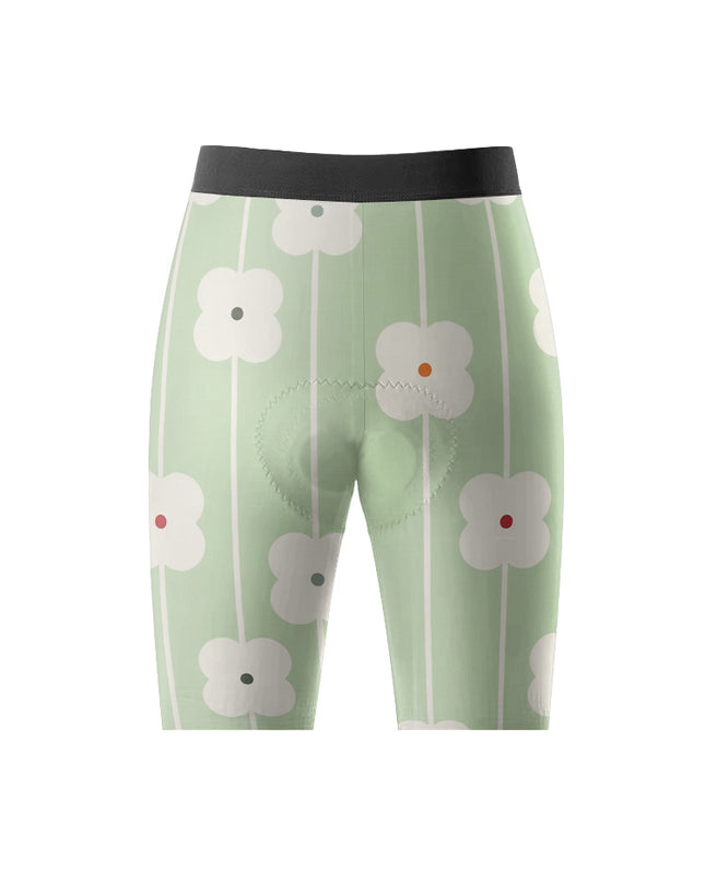 ROCKBROS Women's Floral Print Chamois Padded Cycling Shorts
