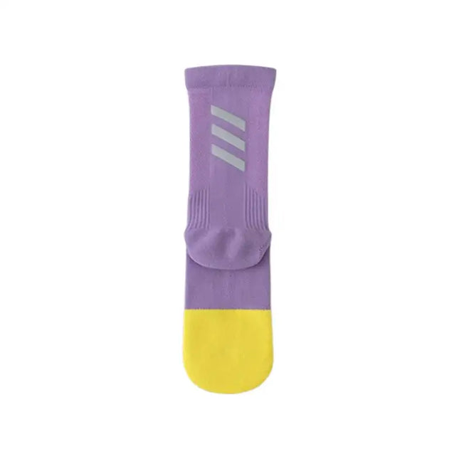 One Size Reflective Stripe Mid-Calf Cycling Socks