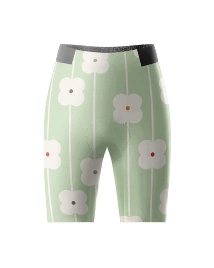 ROCKBROS Women's Floral Print Chamois Padded Cycling Shorts