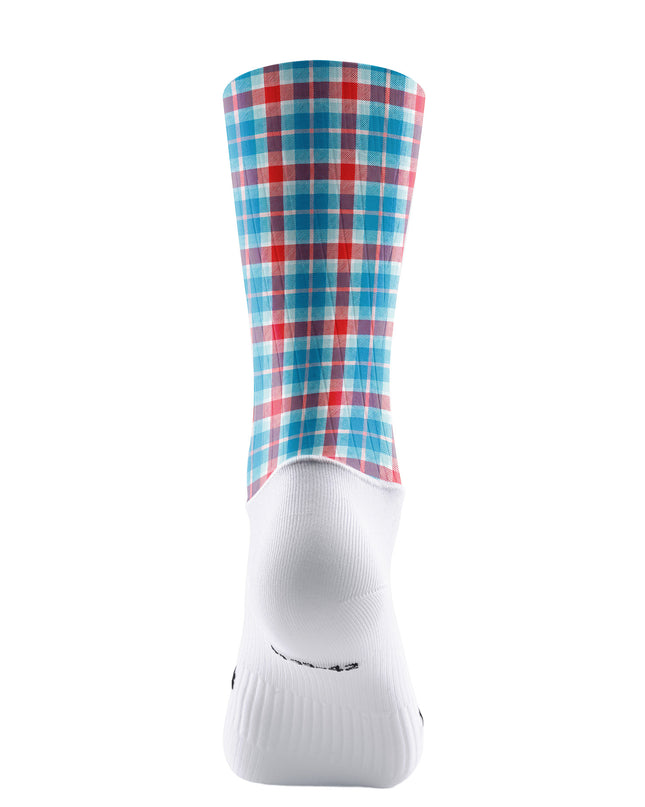 ROCKBROS  Artistic Vibrant Geometric Plaid Layering Performance Cycling Socks