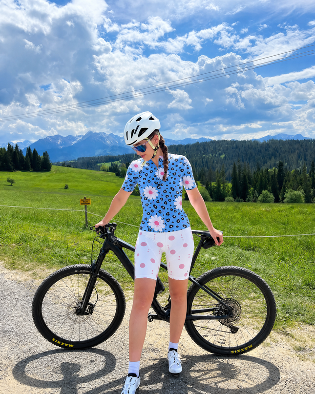 ROCKBROS Women's Floral Leopard Cycling Jersey