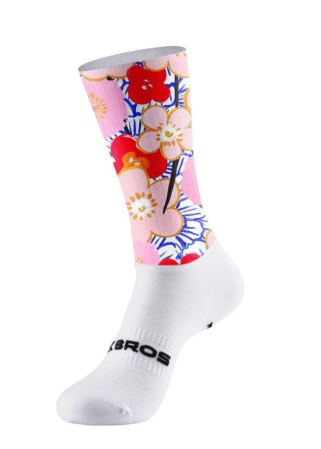ROCKBROS Women's Artistic Hand-Painted Floral Short Sleeve Cycling Jersey