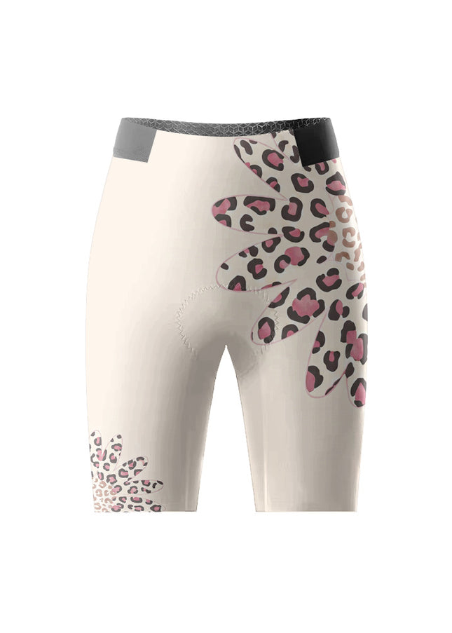 ROCKBROS Women's Floral Leopard Print Professional Cycling Shorts
