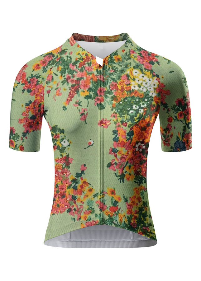 ROCKBROS Women's Vintage Floral Print Short Sleeve Cycling Set