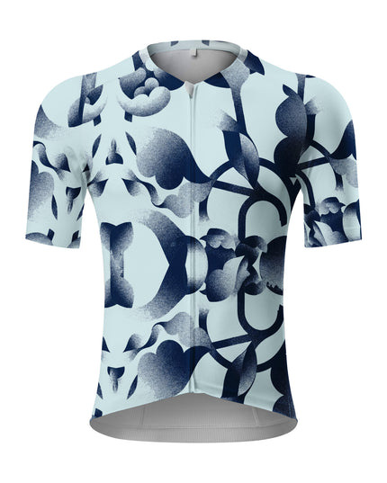 ROCKBROS Men's Sky Blue Gradient Compression Cycling Bibs