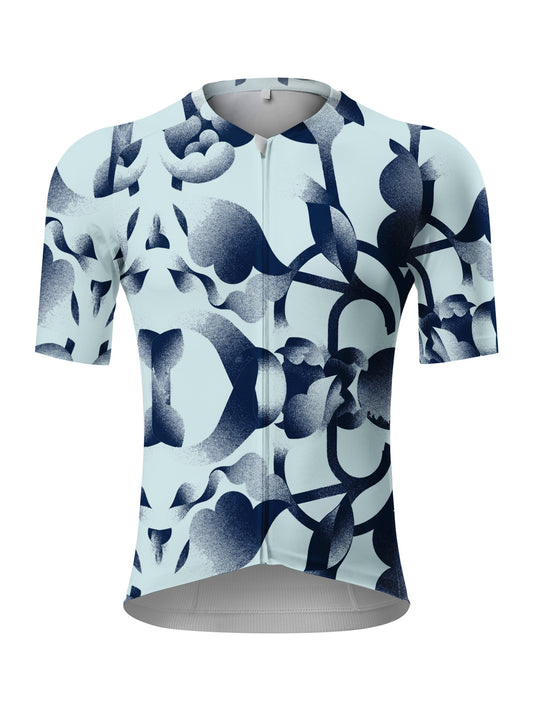 ROCKBROS Men's Abstract Ink Floral Print Short Sleeve Cycling Jersey