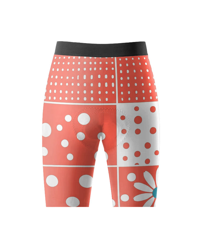 ROCKBROS Women's Heart and Daisy Patchwork Short Sleeve Cycling Set