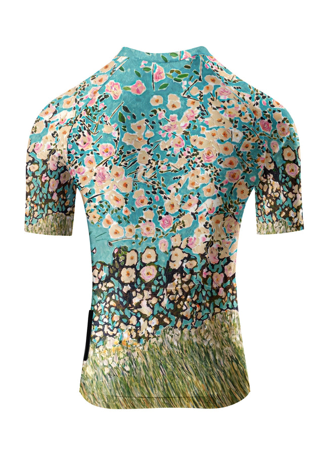 ROCKBROS Women's Impressionist Floral Oil Painting Cycling Jersey