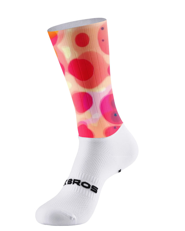 ROCKBROS  Artistic Watercolor Polka Dot Cycling Socks