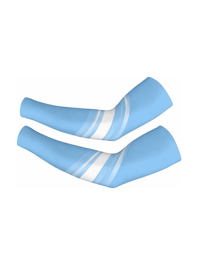 ROCKBROS Aero Nautical Stripe Sky Blue White Performance Sleeves