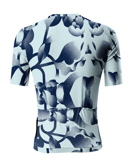 ROCKBROS Men's Sky Blue Gradient Compression Cycling Bibs